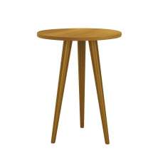 Mesa de Canto Theo Savana com Pés Amadeirado - Reller Móveis