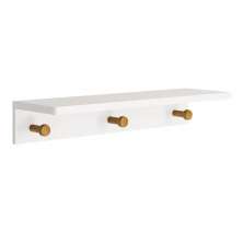 Prateleira Cabideiro Bia 66,6cm Branco Fosco/Amadeirado - Reller Móveis