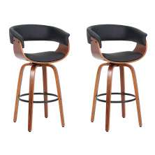 Conjunto com 2 Banquetas Betim Giratória Preto