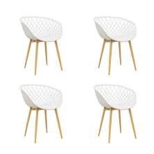 Conjunto com 4 Cadeiras Clarice Branco
