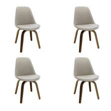 Conjunto com 4 Cadeiras Lis Cru