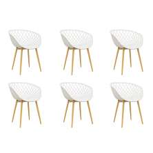Conjunto com 6 Cadeiras Clarice Branco
