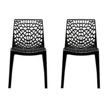 Conjunto de 2 Cadeiras Gruv Preta