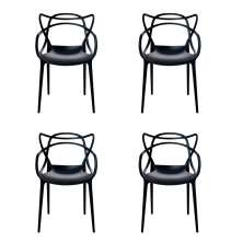 Conjunto de 4 Cadeiras Allegra Preto