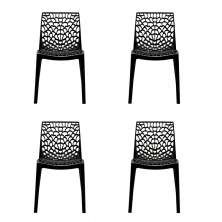 Conjunto de 4 Cadeiras Gruv Preta