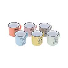 Kit Canecas com 6 Peças Coffee Coloridas 130 ml