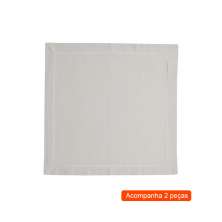 Kit Guardanapos com 2 Peças Ajour Bege 40x40 cm