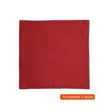 Kit Guardanapos com 2 Peças Amanda Vermelho 40x40 cm