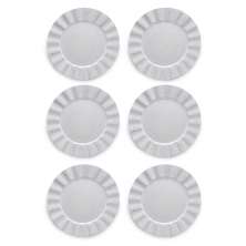 Conjunto de Sousplat com 6 Peças Roma Preto e Branco 33 cm