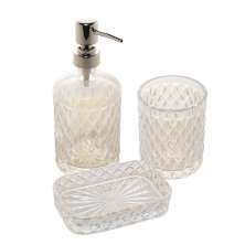 Kit de Banheiro com 3 Peças Litt Transparente