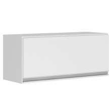 Armário Aéreo Geladeira e Lavanderia 1 Porta 0,60m MDF BP Branco TX - SSX Multicoisas