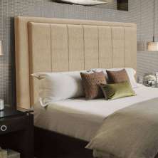 Cabeceira Opala Cama Box Casal 140cm Linho Bege Dourado - SSX Multicoisas