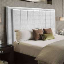 Cabeceira Opala Cama Box Casal 140cm Linho Cinza Claro - SSX Multicoisas