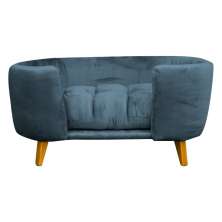 Cama Pet Poltrona Hannah Luxo Suede Azul Marinho - SSX Multicoisas