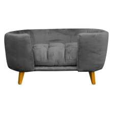 Cama Pet Poltrona Hannah Luxo Suede Cinza - SSX Multicoisas