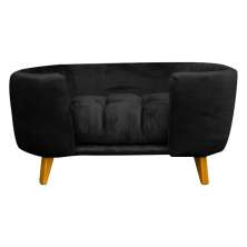 Cama Pet Poltrona Hannah Luxo Suede Preto - SSX Multicoisas