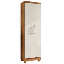 Armário Lavanderia Multiuso Isabela 2 Portas Cedro Areia - Saga Decor