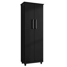Armário Lavanderia Multiuso Nina 2 Portas Preto - Saga Decor