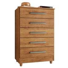 Cômoda para Quarto 5 Gavetas Paola Cedro - Saga Decor