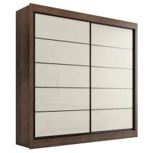 Guarda Roupa Casal 2 Portas 4 Gavetas Blumenau Ypê Areia - Saga Decor