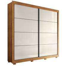 Guarda Roupa Casal 2 Portas de Correr Copacabana Cedro Areia - Saga Decor
