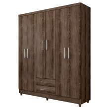 Guarda Roupa Casal 6 Portas 2 Gavetas Monique Ypê - Saga Decor