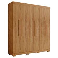 Guarda Roupa Casal 6 Portas 4 Gavetas Porto Bello Plus Cedro - Saga Decor