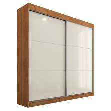 Guarda Roupa Casal Flex 2 Portas Deslizante 4 Gavetas Montes Claros Cedro Areia - Saga Decor
