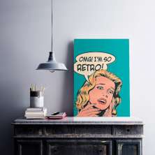 'Placa Decorativa I''m so Retro Azul'