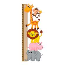 Adesivo de Parede Infantil Crescimento Zoo Colorido