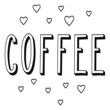 Adesivo de Parede para Cozinha Coffee Preto