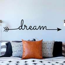 Adesivo de Parede para Quarto Dream Arrow Preto 140 cm