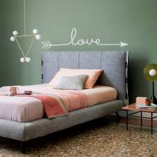 Adesivo de Parede para Quarto Love Arrow Branco 105 cm