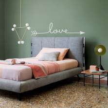 Adesivo de Parede para Quarto Love Arrow Branco 90 cm