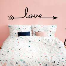 Adesivo de Parede para Quarto Love Arrow Preto 140 cm