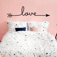 Adesivo de Parede para Quarto Love Arrow Preto 160 cm