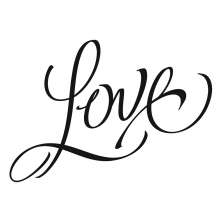 Adesivo de Parede para Quarto Love II Preto