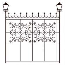 Adesivo de Parede para Quarto Luminária Preto 115 cm