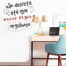 Adesivo de Parede para Quarto Não Desista Colorido
