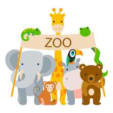 Adesivo de Parede para Quarto Zoo Colorido