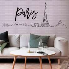 Adesivo de Parede para Sala Paris Preto