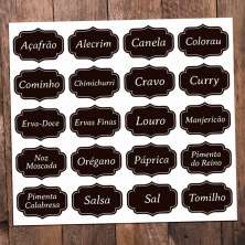 Adesivos para Objeto Temperos I Preto