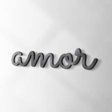 Palavra Decorativa Amor Preta