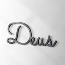 Palavra Decorativa Deus Preta
