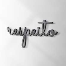 Palavra Decorativa Respeito Preta