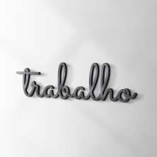 Palavra Decorativa Trabalho Preta