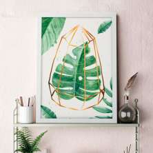 Quadro Decorativo Terrarium I 30x20 Branco 20 cm