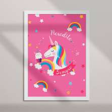 Quadro Decorativo com Moldura Acredite Sempre Branco e Rosa