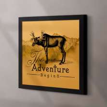 Quadro Decorativo com Moldura Adventure Preto