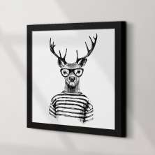 Quadro Decorativo com Moldura Alce Preto